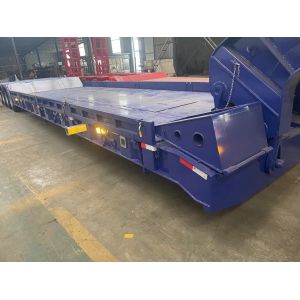 Front Loading Detachable Hydraulic Gooseneck Low Bed Semi Trailer with Van-type