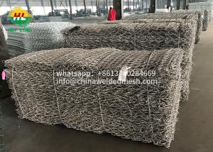 China ASTM A975 Galfan Gabion Baskets , 3.4mm Gabion River Bank Protection on sale