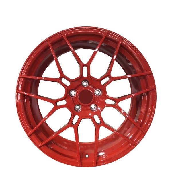 18'' 19'' 20'' 21'' 22 InchRed Colour polished Monoblock Forged Alloy Wheels Rims For Luxury Car