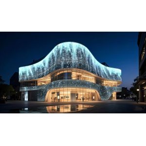 P6 RGB Lightweight LED Transparent Display Self-Adhesive Digital Advertising