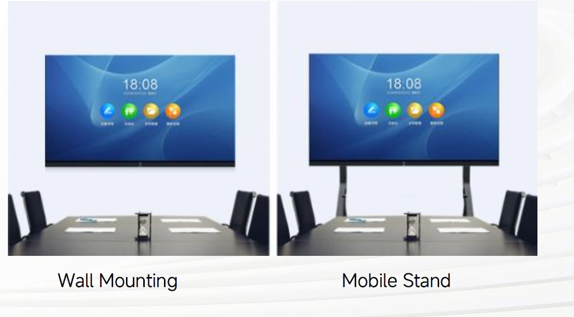 135-Inch P1.56 2K Smart Conference COB Screen All-in-One Design Dolby Audio Easy