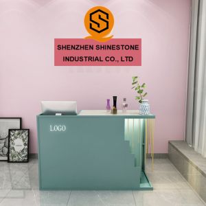 Solid Surface Nail Salon Reception Desk Lacquered Surface Retail Cash Register