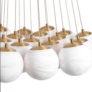 China Modern Art Decorative Pendant Lights High Ceiling Round Hotel Chandelier on sale