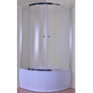 4mm Tempered Fabric Glass Quadrant Shower Enclosures With Handle / Wheels