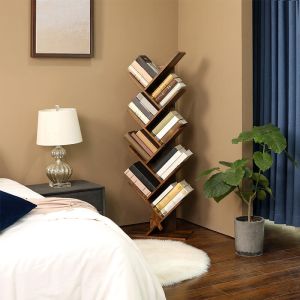 Unique Design Bookshelf for Sale, Wooden Book Storage Shelf, Rustic Bookcase,