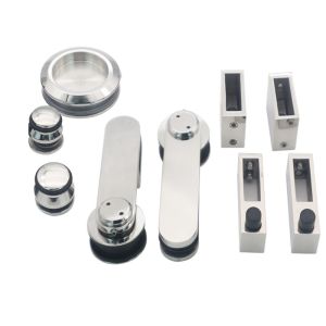 Functional Glass Bathroom Screen Sliding Hardware Set with Stainless Steel 304