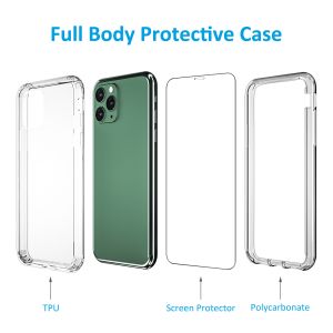 Clear TPU Polycarbonate Waterproof Phone Case For IPhone 11 Pro Max