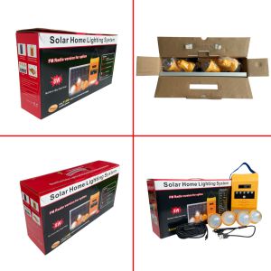 Home 21H Fm Radio System , 8W 11V Solar Panel Led Lighting System