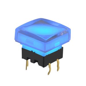 15x15 LED Push Button Switch 30mA 30VDC With Sculptured Cap