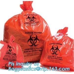 Biohazard recycle colored waste garbage bag on roll, Colorful biohazard bags,