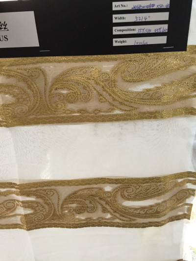 Quality silk/metallic clipped jacquard wholesale