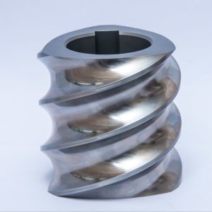 Triple Flight Extruder Screw Element Single Spline Shaft for Plastics Rubber