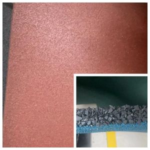 Cheap Outdoor Coloring Rubber Floor Mats 1m*1m*40mm 50mm with Grooves Bottom for sale