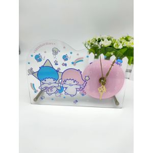 Offset Printing Acrylic Clock Stand 20cm X 14cm X 6cm Size Fashionable