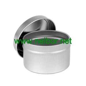 gold color or custom printing 8oz deep drawn round seamless candle tin jar metal