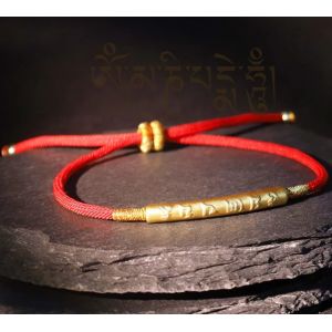 Tibetan Buddhist Mystical Bracelet Handmade Mani Mantra Lucky Red String