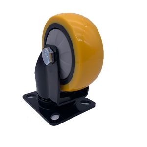 Cheap 125 mm PU Caster with 360 Degree Top Plate for sale