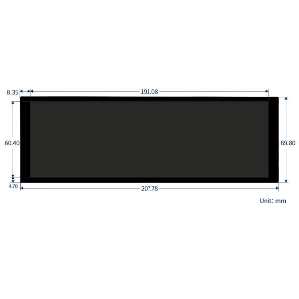 7.9 Inch Bar Type IPS Capacitive Touch TFT Monitor with HDMI Output for