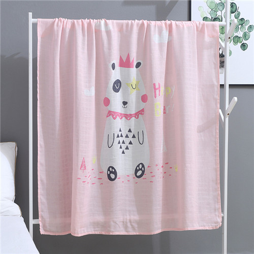 Summer Bath Muslin Swaddle Blankets Custom Design Waterproof Eco Friendly