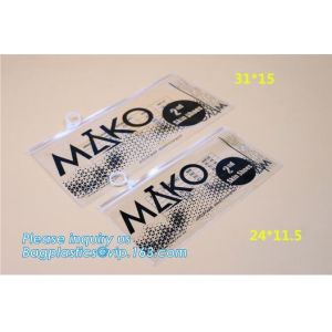 oxo biodegradable clear pvc slider zip bags, stationery handle bags with slider