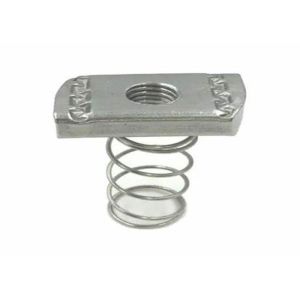 Carbon Steel Metal Nut Blue Yellow White Galvanized M6 Spring Nut High Strength