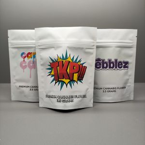 Weed Soft Touch Mylar Bag Plastic Stand Up Pouches With Zipper