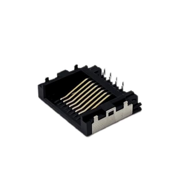 Half Body Mid Mount Right Angle RJ45 Connector Ethernet Female Jack Latch Down