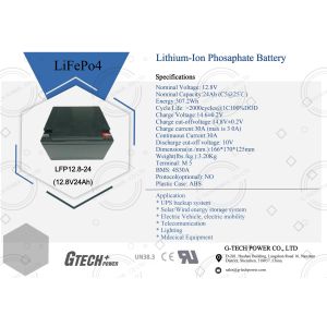 12.8V 24Ah Safety E Bike Lithium-Ion Battery For UPS System