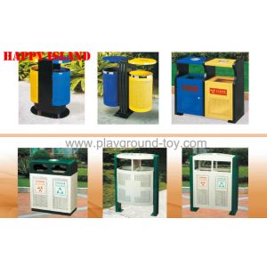 Cheap Galvanized Trash Can Pull Out Park Trash Cans Recycling For Amusement Park for sale