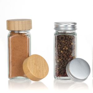4oz 120ML Spice Pot Glass Spice Jars Seasoning Bottles With Shaker Lids