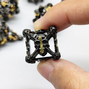 Hollow Skull Multi Face Metal Dice Set Dungeon And Dragon RPG#DND