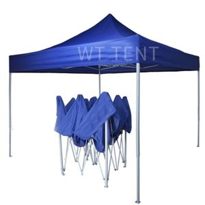 White Folding Shade Canopy Coated Polyester Oxford 300D UV Proof Fabric