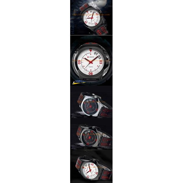 CURREN Watch Model No. 8153 3 6 9 12 Stainless Steel Watch Quartz Watches Silicone Watch