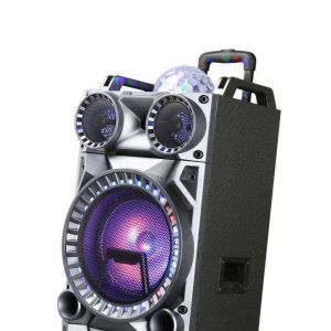 Black 3 Inch Portable Bluetooth Speaker with Optical Input 1 Loudspeaker