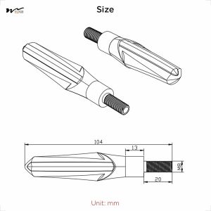 Motorcycle LED Turn Signals Waterproof 2 Pieces Mini Running Light Indicators