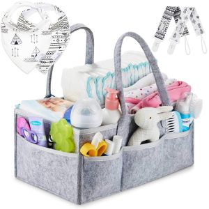 Nursery Organizer And Baby Diaper Caddy Modular Design For Standard Changing