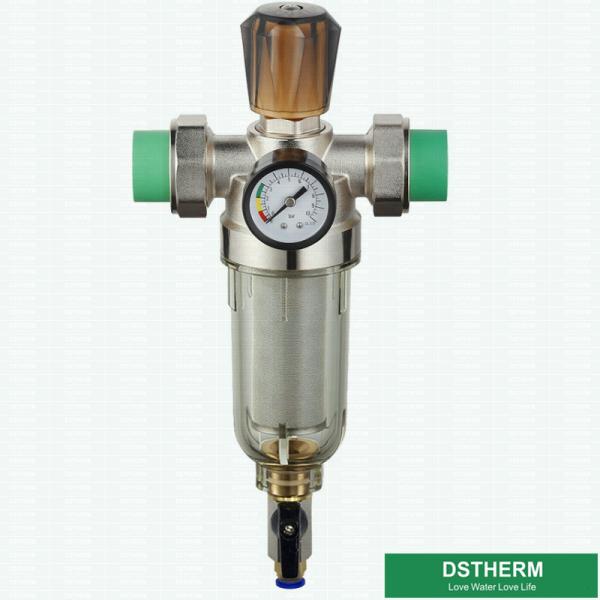With Ppr Union Brass Nickel Plated Water Purifier Pre-Filter Backwash Universal