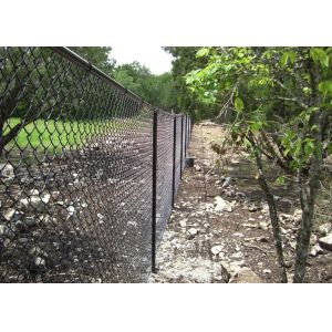 PVC Coated 1.2 M Chain Link Fencing , 5mm Diameter Security Wire Mesh Fencing