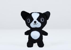 China Collie Small Stuffed Dogs Black / White Soft Plush Material With OEM Service on sale