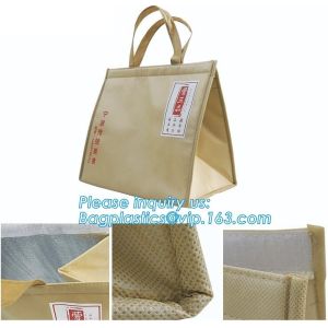 Promotional custom printing shopping tote bag PP laminated foldable handle non