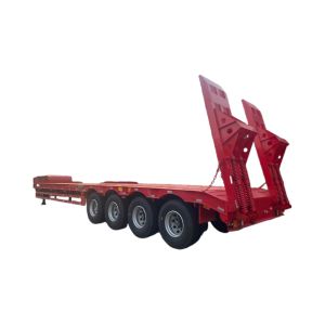 Heavy-Duty Lowbed Semi Trailer For Transporting Oversized Equipment Machinery