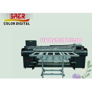 Roll To Roll And Flatbed 2 In 1 UV Hybrid Printer For Ceramic / Glass / Wood UV