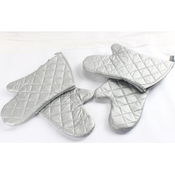 Quality Long  Customized Patterns  Silver Oven Mitts  Good Stain Resistant Function wholesale