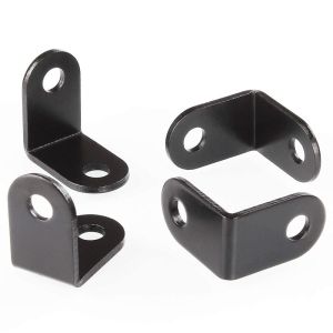 Gloss Black 4X4cm Right Angle Shelf Supports