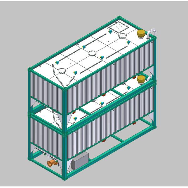 Quality Stackable 31t Horizontal Cement Silo With Press Refief Valve wholesale