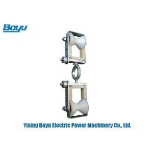 Nylon Transmission Line Stringing Tools Double Sheave Block Cable Pulley