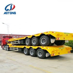 Semi-Trailer for Mini Excavator Low Bed Design 2 Axles Heavy Load Capacity and