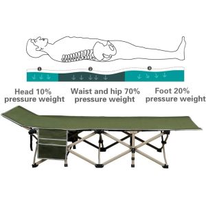 Folding Camping Cot, Portable Foldable ornaments Cot, Canvas Sleeping Bed,