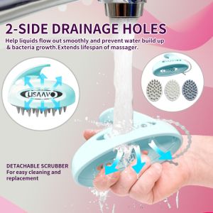 Detachable Scalp Massage Brush Scalp Cleanser Brush With TPR Bristles