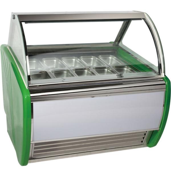 Supermarket 3 Layers Ice Cream Freezer Inner LED Glass Door Display Freezer